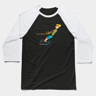 Water Skiing Baseball T-Shirt